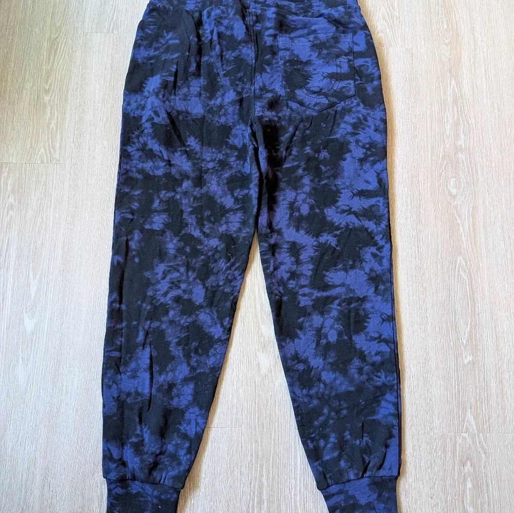 True Religion Joggers Men's Large Blue Ribbon Tie Dye NWT